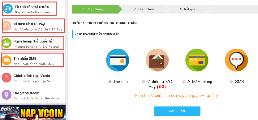 Hướng dẫn mua mã thẻ Vcoin dễ dàng bằng SMS mạng Mobifone