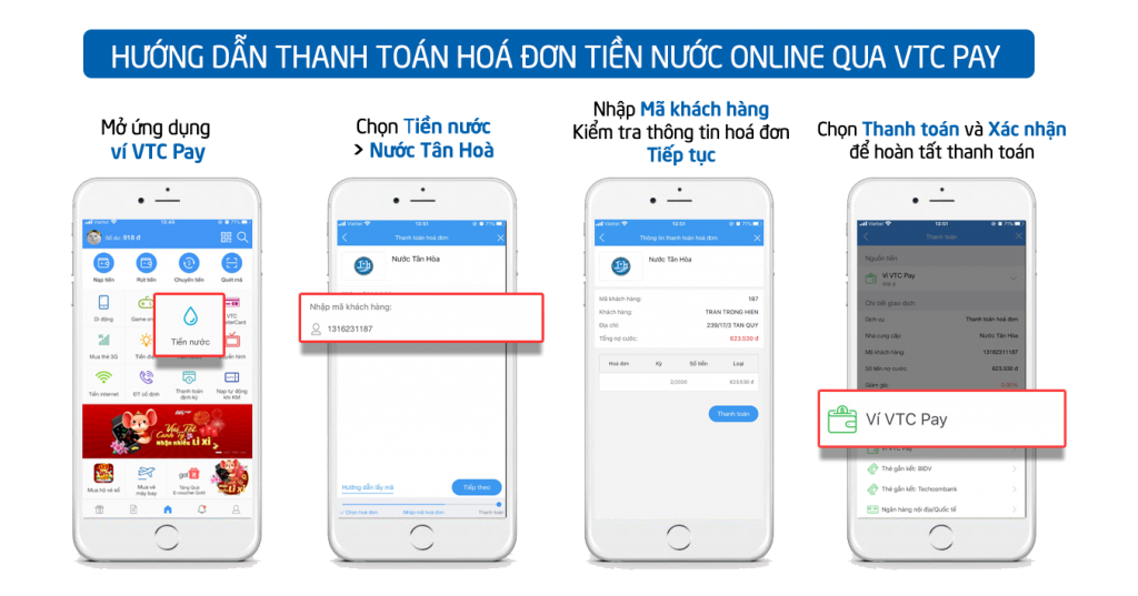 thanh toan hoa don tien nuoc online