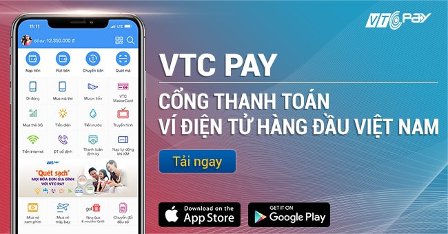 thanh toán hóa đơn với VTC Pay